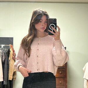 Chic Pink Knit Sweater